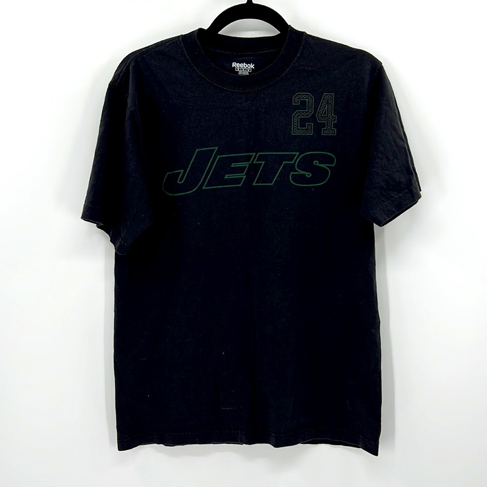 Reebok NFL Jets Revis T-Shirt - Black/Green - Medium